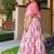 Pink printed chanderi lehenga set