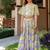 Purple printed chanderi lehenga set
