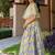 Purple printed chanderi lehenga set