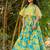 Multicolor printed chanderi lehenga set