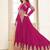 Rama Pink Faux Georgette Embroidered Wedding Wear Designer Anarkali Semi-Stiched Suit