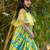 Multicolor printed chanderi lehenga set