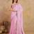 Chiffon Embroidery Sequence work Saree with Unstitched Blouse Piece