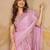 Chiffon Embroidery Sequence work Saree with Unstitched Blouse Piece
