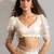 White color hand work zarkan with cutdana work border fendy silk two tone saree with blouse