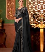 Chiffon Sequin Embroidery Work Saree with Unstitched Blouse Piece