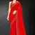 Red color fendy silk blend two tone zarkan & cutdana work border fendy silk blend two tone saree with blouse