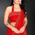 Red color fendy silk two tone zarkan & cutdana work border fendy silk two tone saree with blouse