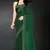 B green color fendy silk blend two tone zarkan & cutdana work border fendy silk blend two tone saree with blouse