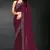 Wine color fendy silk blend two tone zarkan & cutdana work border fendy silk blend two tone saree with blouse