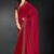 Cherry color fendy silk two tone zarkan & cutdana work border fendy silk two tone saree with blouse