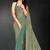 Ice blue color fendy silk two tone zarkan & cutdana work border fendy silk two tone saree with blouse