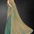 Ice blue color fendy silk two tone zarkan & cutdana work border fendy silk two tone saree with blouse