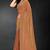 Gold color fendy silk two tone zarkan & cutdana work border fendy silk two tone saree with blouse