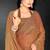 Gold color fendy silk two tone zarkan & cutdana work border fendy silk two tone saree with blouse