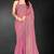 Pink color fendy silk two tone zarkan & cutdana work border fendy silk two tone saree with blouse