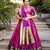 purple Jacquard Silk Lehenga Set