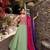 See Green Color Plain With Sequins And Thread Embroidery Work Vichitra Silk Lehenga choli