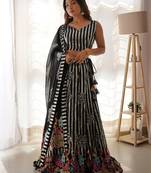 Black Sequins Embroidered Lehenga Choli