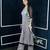 Black embroidered georgette jacket style kurta