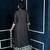 Black embroidered georgette jacket style kurta