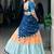 Ravishing Orange Zari Weaving Silk Wedding Wear Half Saree Lehenga