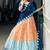 Ravishing Orange Zari Weaving Silk Wedding Wear Half Saree Lehenga