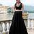 Black Color Gamthi Work With Cowrie Touch Up Rayon Co-Ord Set