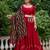 Maroon Color Plain With Gota Patti Rayon Navratri Chaniya Choli