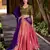 Pink art Silk half saree with Purple Dupatta 