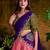 Purple Color Sequince And Thread Embroidery Work Kanchipuram Lehenga Choli