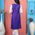 Purple embroidered silk straight cut kurta