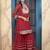 Maroon embroidered georgette straight cut kurta