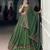 Olive Green Rayon Mirror Work Lehenga Set