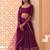 Wine Georgette Sequin Embroidered Lehenga Set