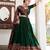 Green Color Gamthi Print And Embossed Design Rayon Lehenga Choli