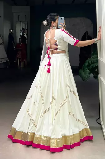 Navratri White Lehenga choli set