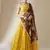 Yellow zari Embroidered Lehenga Set