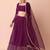 Wine Georgette Sequin Embroidered Lehenga Set