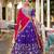 Purple Vichitra Silk Lehenga Choli with Sequins & Thread Embroidery