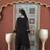 Black embroidered georgette asymmetrical kurta