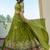 Dazzling Green Thread Embroidered Silk Mehendi Wear Lehenga Choli