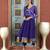 Purple embroidered georgette a line kurta