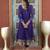 Purple embroidered georgette a line kurta