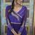 Purple embroidered georgette a line kurta