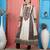 Beige embroidered silk kurta