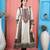 Beige embroidered silk kurta