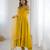 Yellow Silk Chanderi Fabric Fully Flair Anarkali Kurti With Pant Dupatta Set