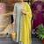 Sage green parampara silk heavy thread embroidery work kurta pant set