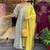 Sage green parampara silk heavy thread embroidery work kurta pant set
